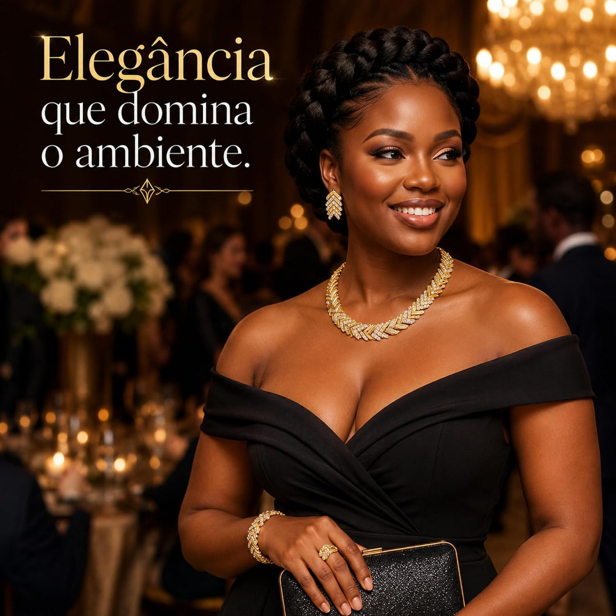 Elyra Joyas | Set Crystal Glam de 4 Piezas