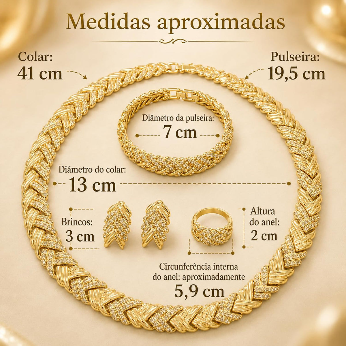Elyra Joyas | Set Crystal Glam de 4 Piezas