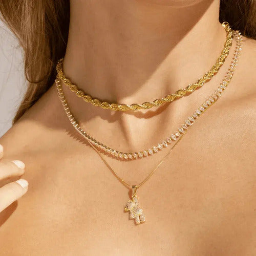 • Choker Riviera Majestic – Cristales Dorados
