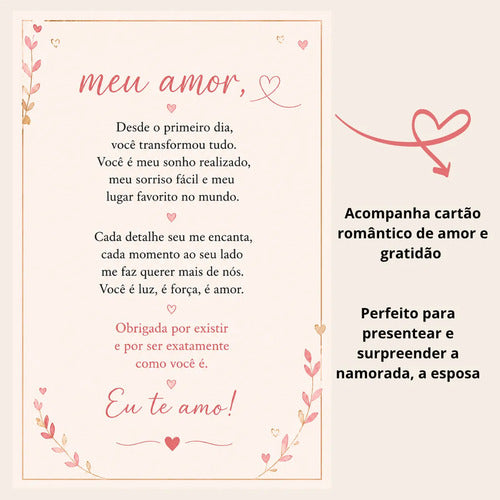 Conjunto Colar E Brinco Coração Presente Namorada Esposa