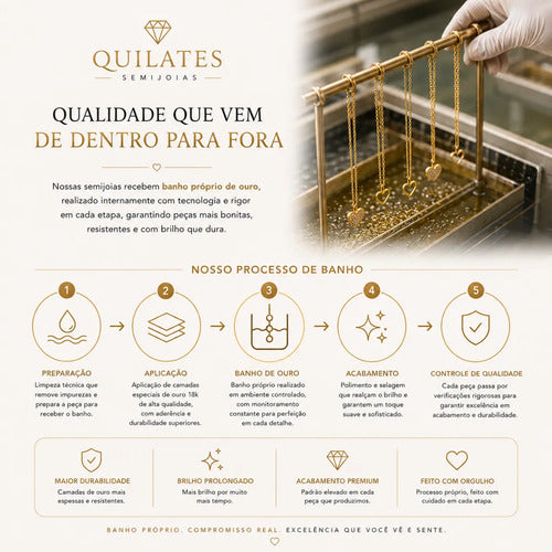 Conjunto Colar E Brinco Coração Presente Namorada Esposa