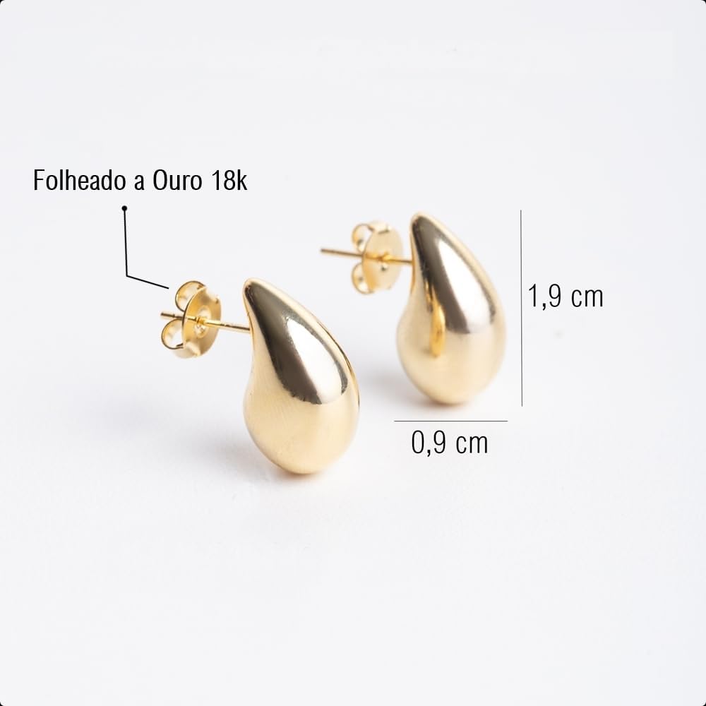 Elyra Joyas | Set Gota Bold Collar y Aros Oro 18K