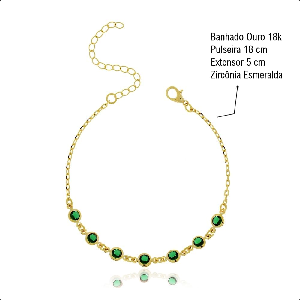 Elyra Joyas | Set Corazón Esmeralda Bañado en Oro 18K