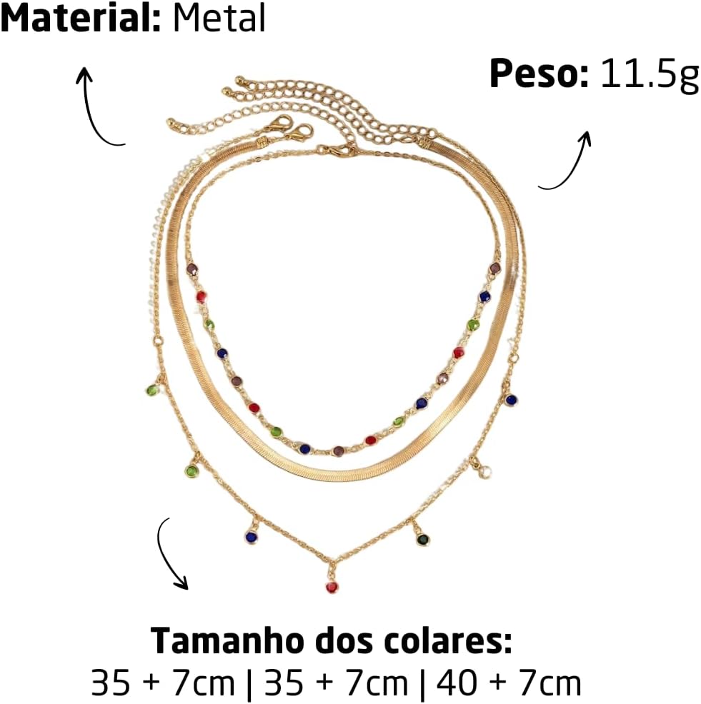 Elyra Joyas | Trío de Collares Powerful Colors