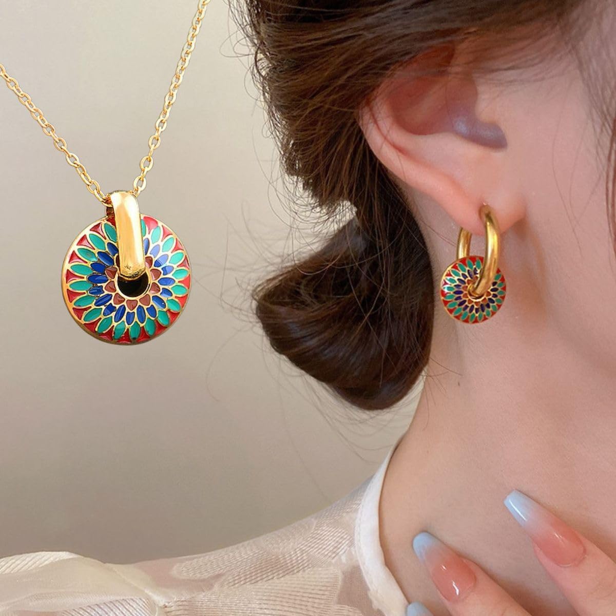 Elyra Joyas | Set Talavera de Acero Inoxidable
