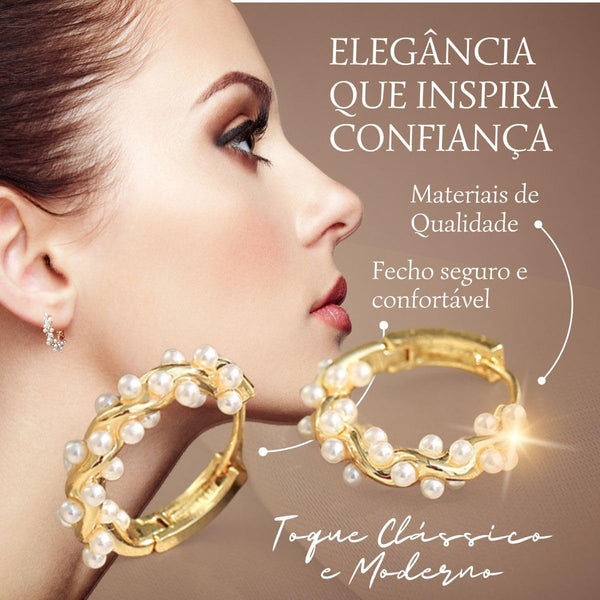 Elyra Joyas | Aros Perla Clásica 2 cm