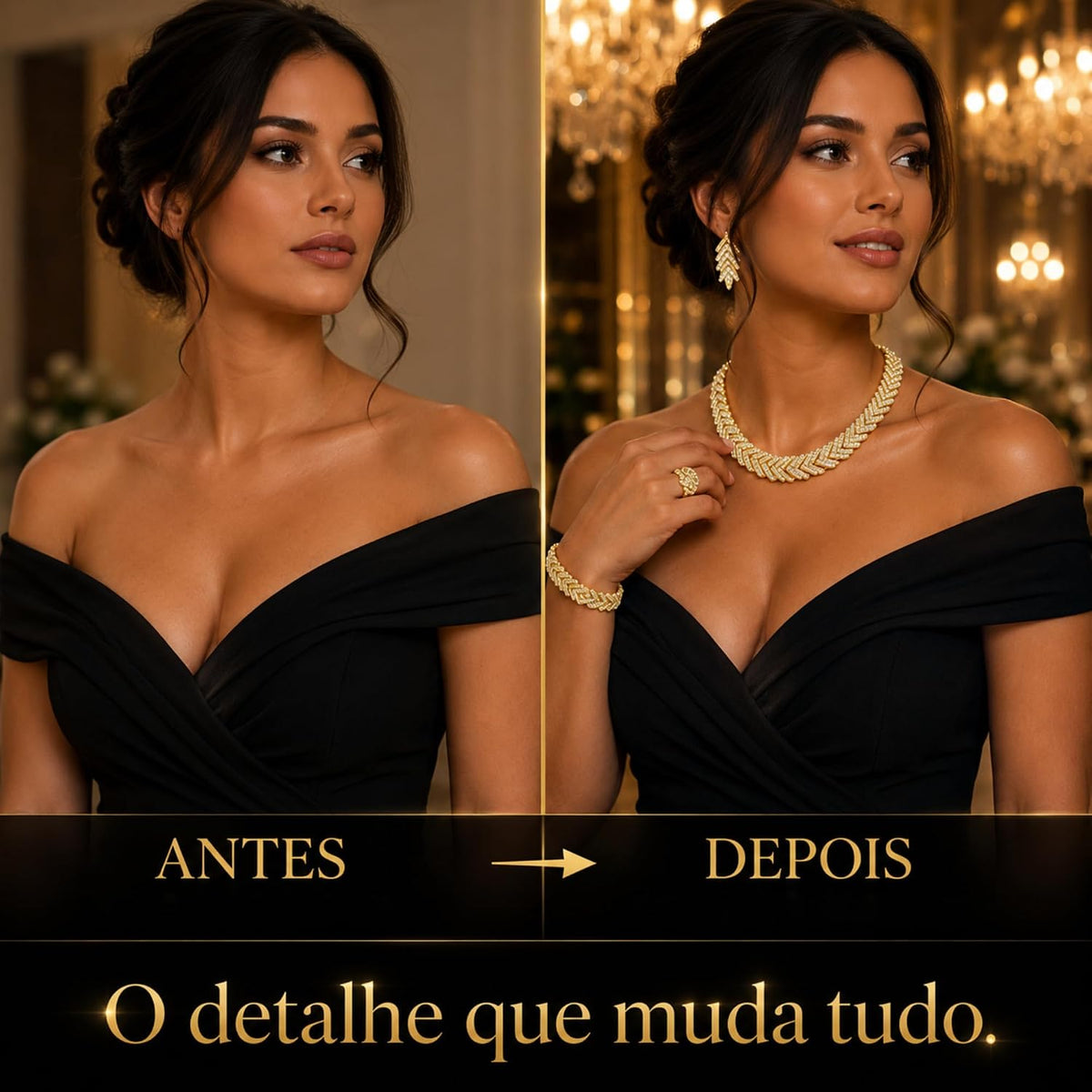 Elyra Joyas | Set Crystal Glam de 4 Piezas