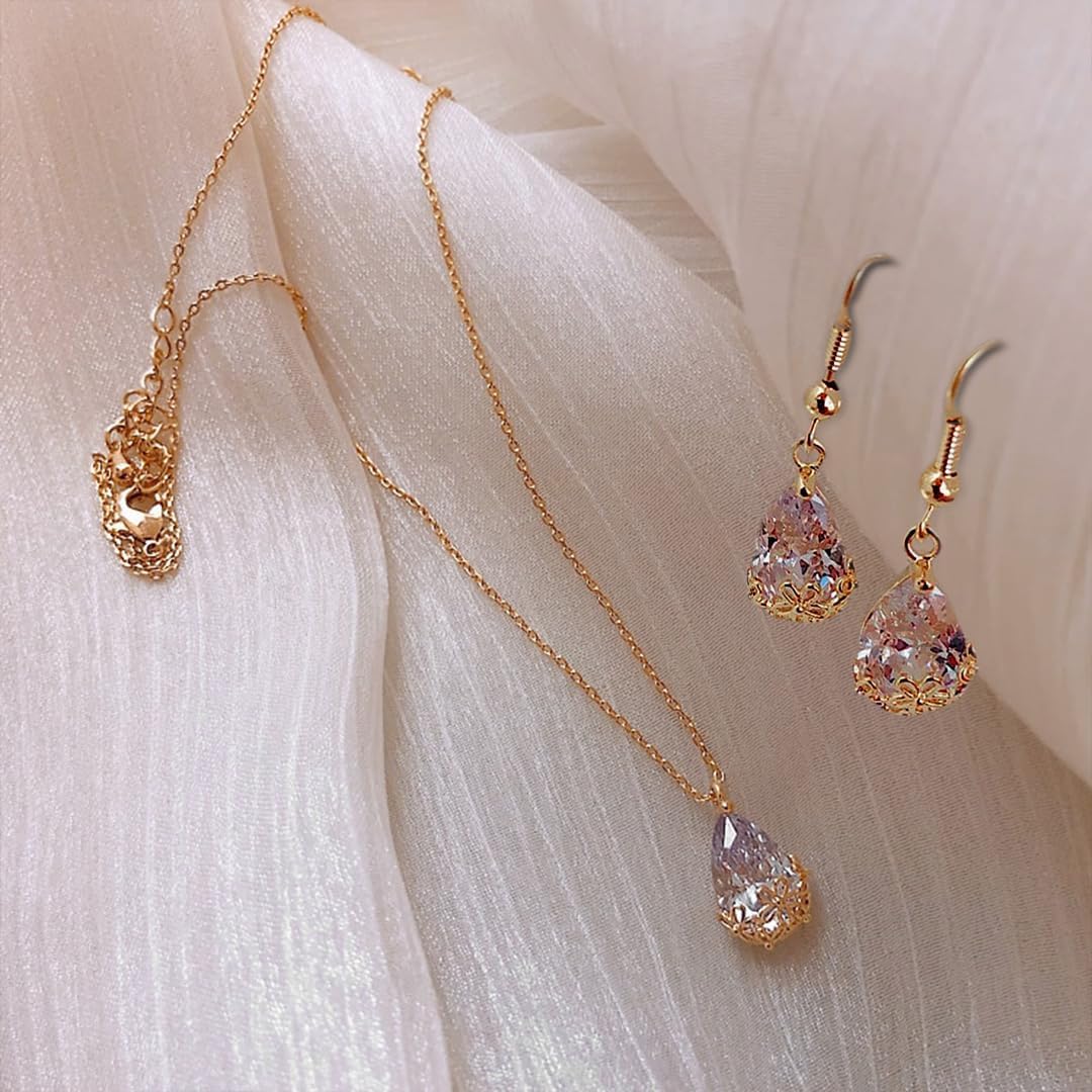 Elyra Joyas | Set RainDrop con Cristales Naturales