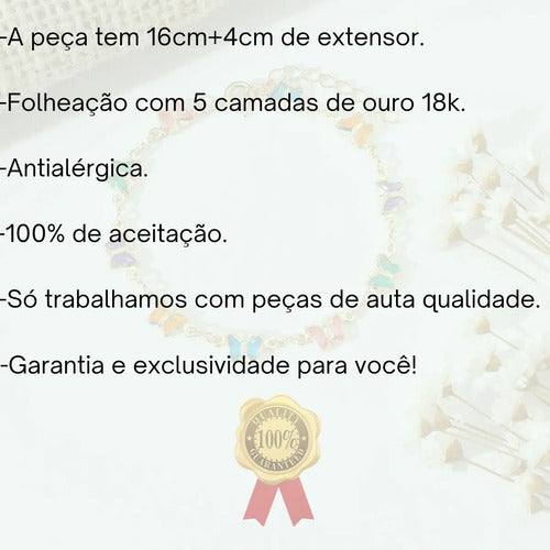 Pulseira Infantil De Menina Folheada A Ouro 18k Semi Joia