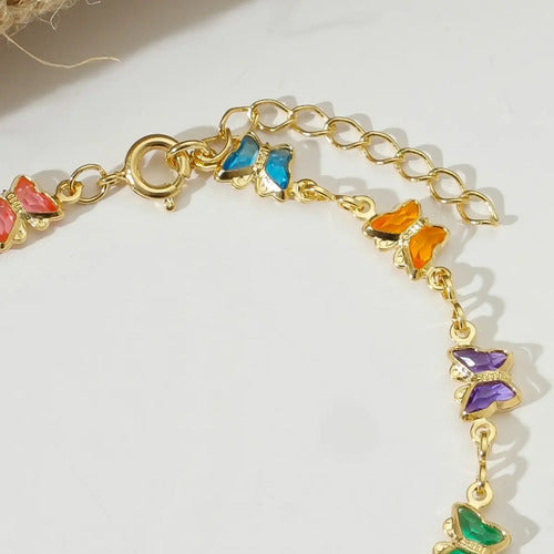 Pulseira Infantil De Menina Folheada A Ouro 18k Semi Joia