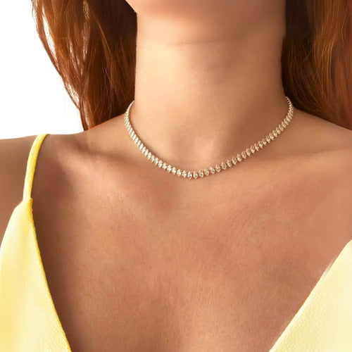 • Choker Riviera Majestic – Cristales Dorados