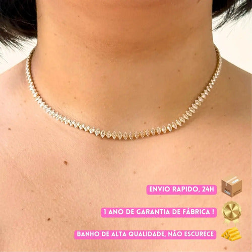 • Choker Riviera Majestic – Cristales Dorados