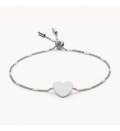 Pulseira  Semi Joia Banhado A Ouro 18k Com Pingente Coração